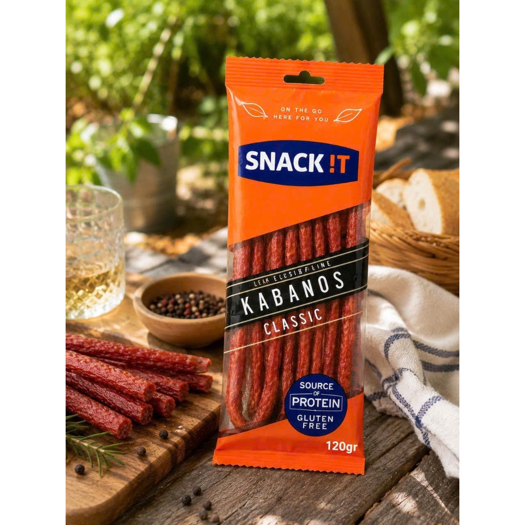 SALAMI QUE HUN KHÓI KABANOS CLASSIC 120G SNACK IT - THƠM NGON, ĐẬM ĐÀ, ĂN LIỀN TIỆN LỢI