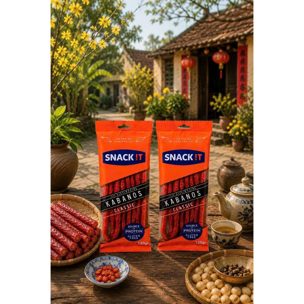 Combo 2 Gói Salami Que Hun Khói Kabanos Classic 120g | Đồ Ăn Vặt Cao Cấp Chính Hãng Ba Lan