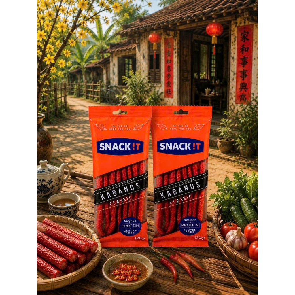 Combo 2 Gói Salami Kabanos Classic 120g/Gói | Xúc Xích Hun Khói Ba Lan | Ăn Liền Thơm Ngon
