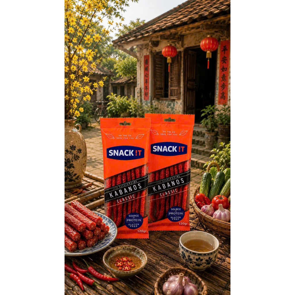 Combo 02 Gói Salami Que Kabanos Classic 120g | Đặc Sản Hun Khói Ba Lan | Đồ Ăn Vặt Cao Cấp