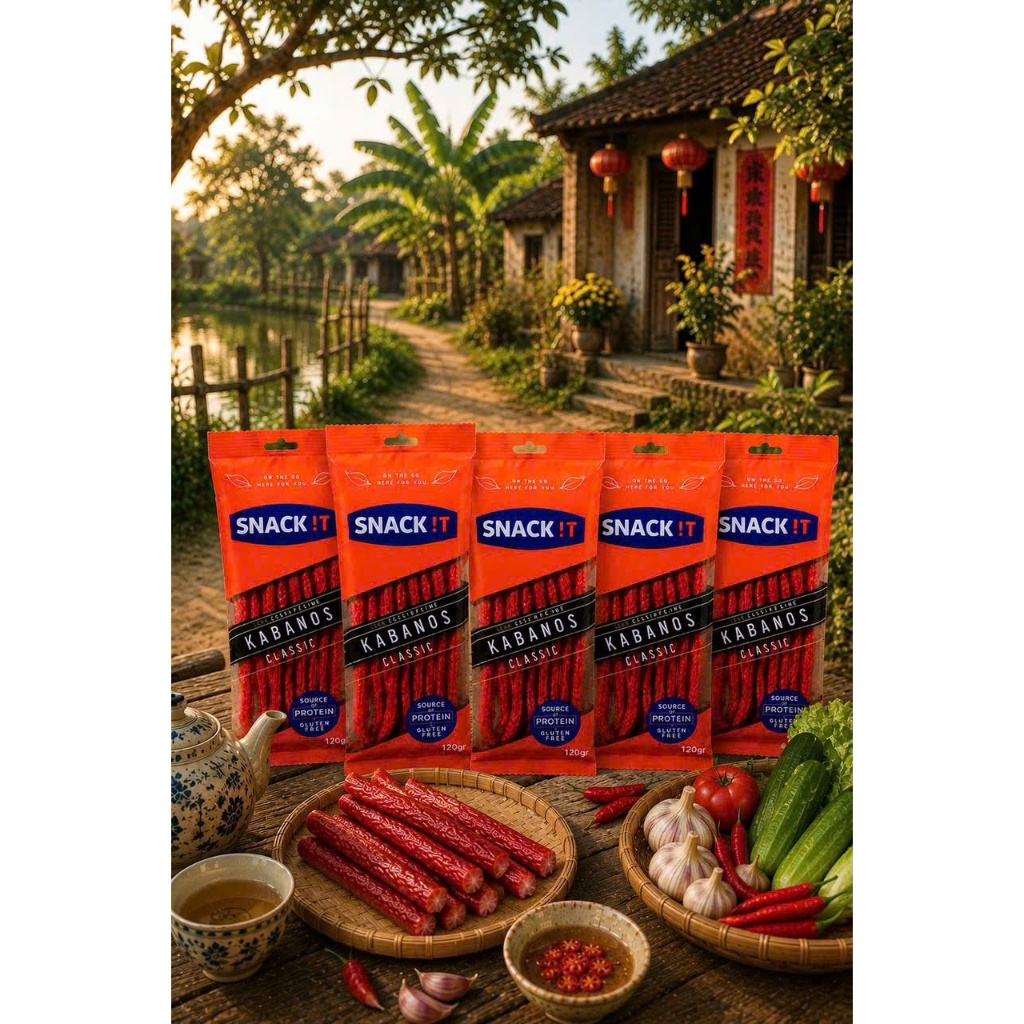 Combo 5 Gói Snack It Kabanos Classic 120g - Salami Que Ăn Liền Hương Vị Hun Khói Truyền Thống Châu Â