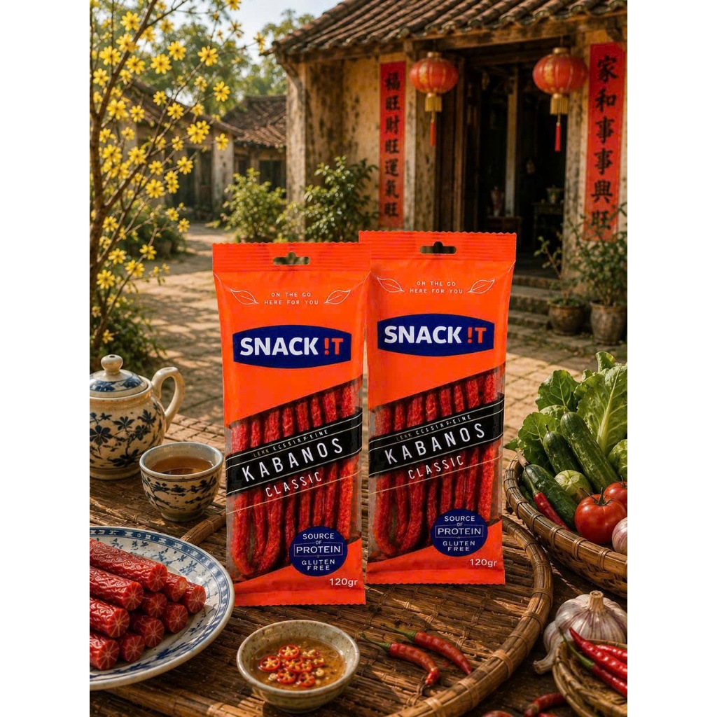 Combo 2 Gói Snack It Kabanos Classic 120g - Salami Que Hun Khói Giàu Protein Ăn Liền Tiện Lợi