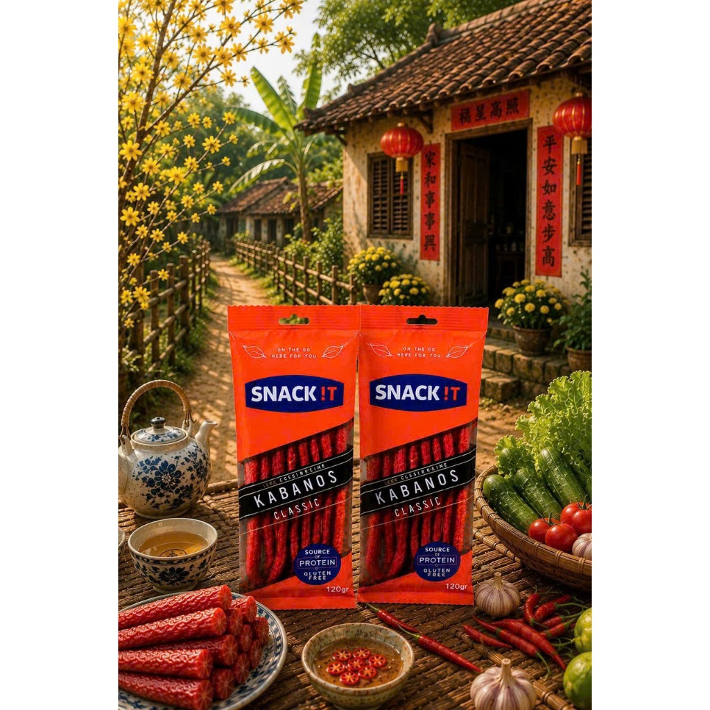 Combo 02 Gói Salami Que Hun Khói Kabanos Classic 120g | Đồ Ăn Vặt Cao Cấp Nhập Khẩu Ba Lan
