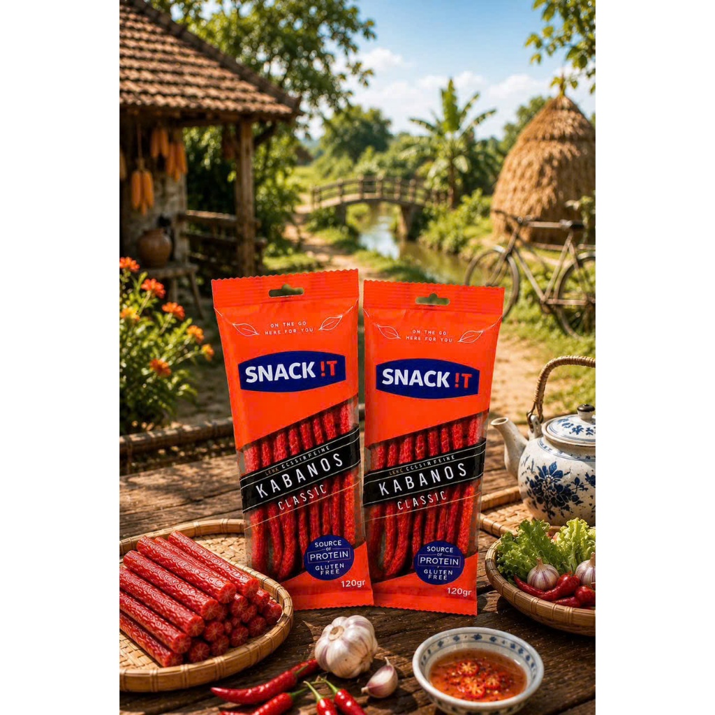 Combo 2 Gói Salami Que Hun Khói Kabanos Classic 120g | Đồ Ăn Vặt Nhập Khẩu Ba Lan Thơm Ngon