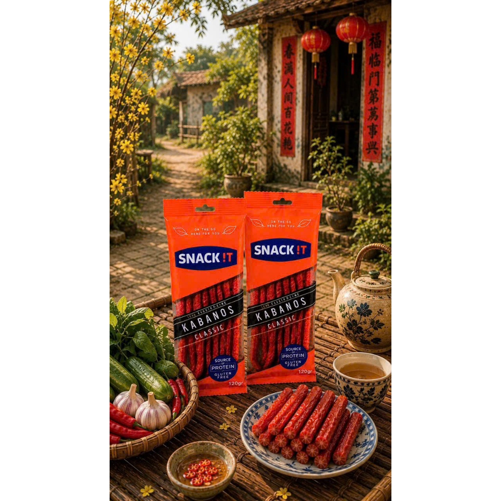 Combo 2 Gói Salami Que Hun Khói Kabanos Classic 120g | Đồ Ăn Vặt Cao Cấp Nhập Khẩu Ba Lan
