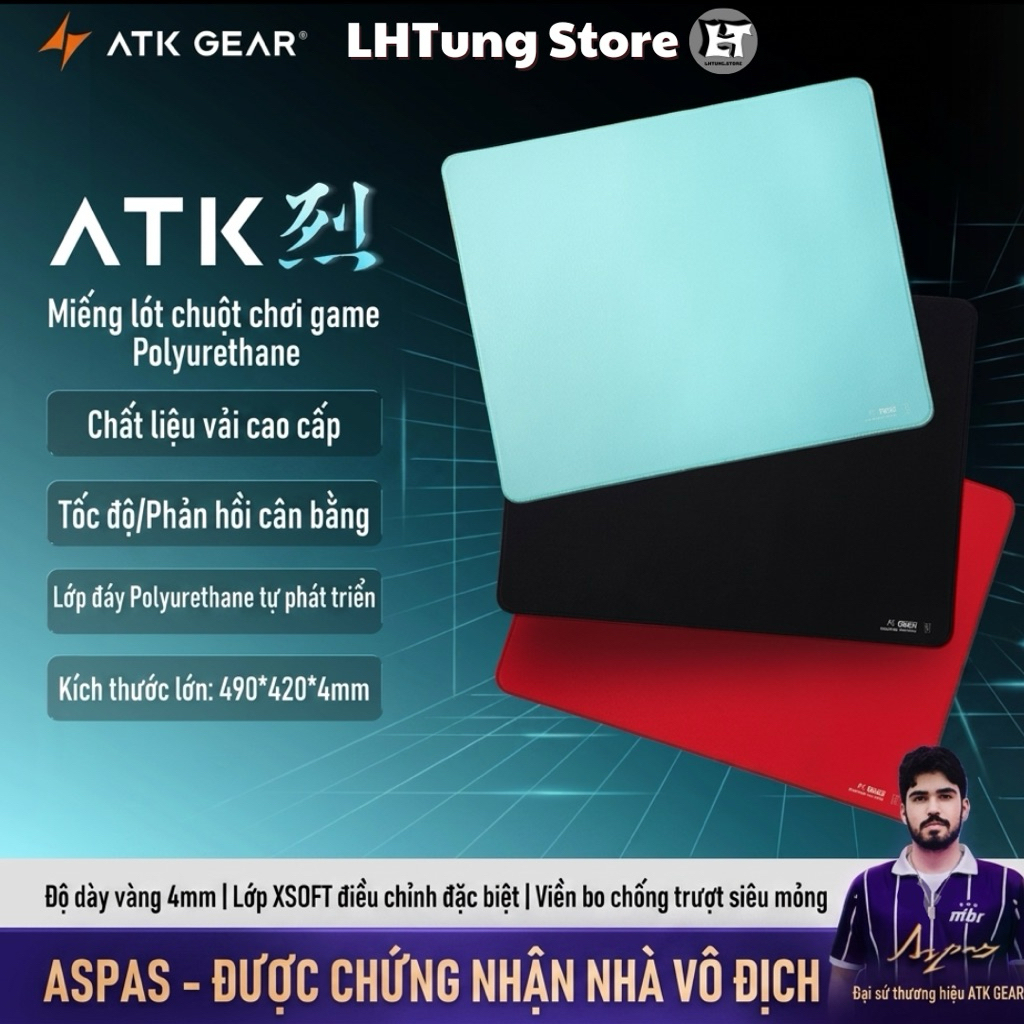 [SẴN GIAO] Lót chuột gaming ATK XSOFT LIE | Pad chuột chơi game phù hợp với các game FPS VALORANT | 