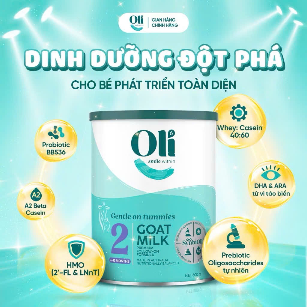 Sữa Dê Công Thức Nguyên Kem Đạm A2 Oli6 – Bổ Sung BB536 Êm Bụng Dễ Tiêu Hóa Tăng Sức Đề Kháng BS - 1