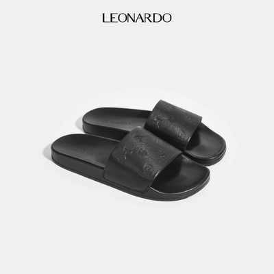 Dép nam Leonardo quai da Microfiber bền chắc đế chống trượt tối giản - Dép Damien