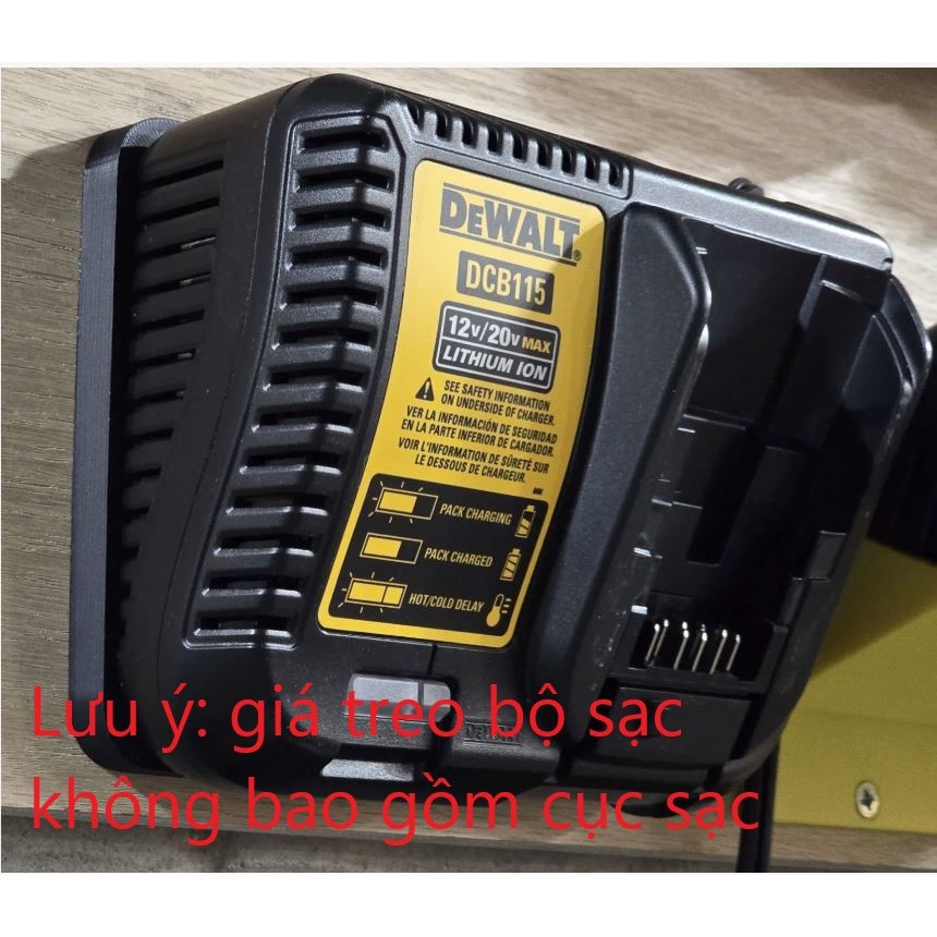Giá treo đế sạc Dewalt DCB115 đọc kỷ lưu ý