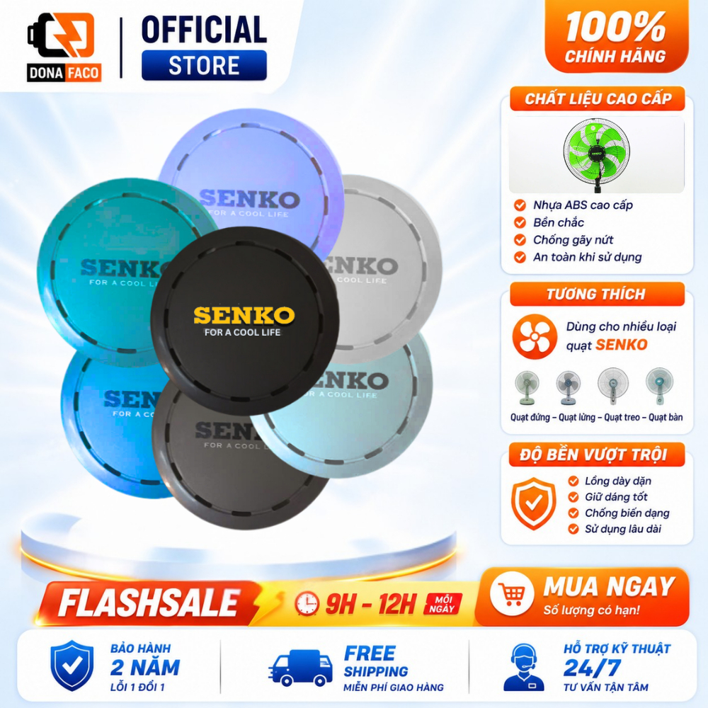 Mặt nạ lồng cho quạt senko bằng nhựa ABS các mã quạt đứng, quạt lửng, quạt treo, quạt bàn chính hãng