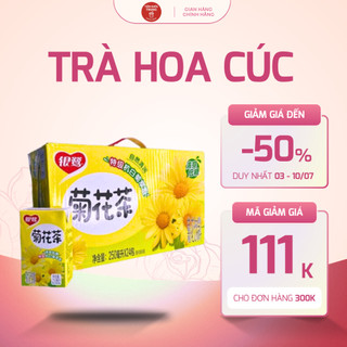 Trà Hoa Cúc Yinlu – Thùng 24 Hộp x 250ml | Dịu Thần Kinh, Hỗ Trợ Ngủ Ngon | Hàng Nội Địa Trung