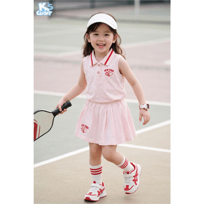 Set Áo Kèm Chân Váy K'S CLOSET Có Quần Bên Trong Chất Liệu Áo Cotton Cho Bé Gái (2-14) từ 10kh-45kg E057SIS