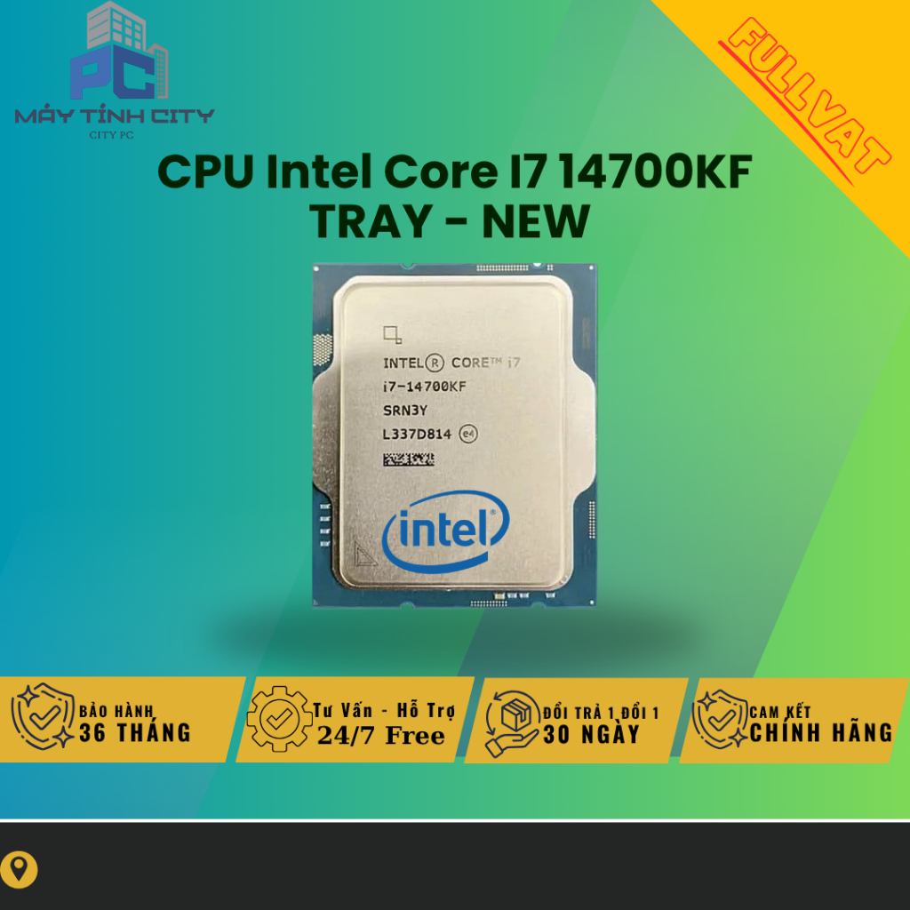 [FULL VAT] CPU Intel Core I7 14700KF TRAY - NEW BẢO HÀNH 36 THÁNG
