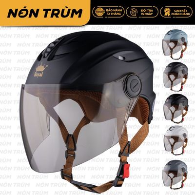 Mũ Bảo Hiểm nửa đầu Royal M298K Có Kính Dài Chính Hãng - Size L và XL - Nam Nữ Đi Xe Máy - BH 12 tháng
