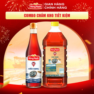 [COMBO TIẾT KIỆM] Nước mắm truyền thống Phú Quốc Hồng Hạnh Siêu Hạng 35 độ đạm 500ML + Cao Đạm 20 độ đạm 1,9 lít