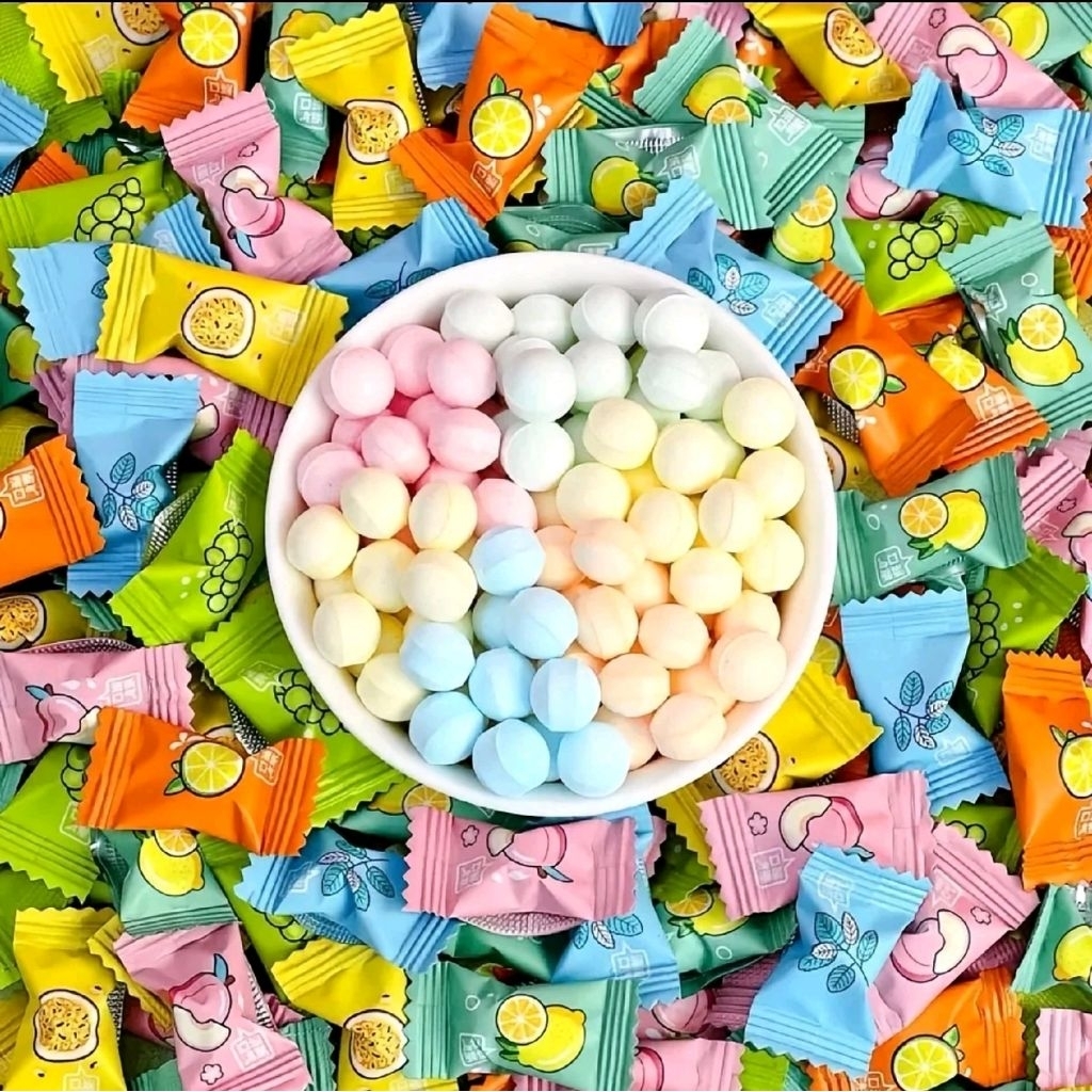 500G Kẹo Ngậm Trái Cây Vitamin C 12 Hương Vị 1996 Food Mart  Snack Food Candy Ăn Vặt Mát Lạnh Bạc Hà