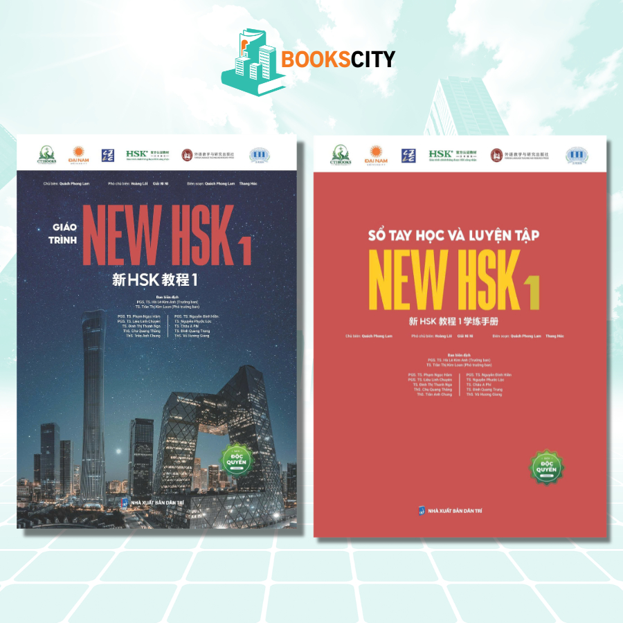 Combo Sách Trình NEW HSK 1 + Sổ Tay Học và Luyện Tập New HSK 1 - Tự học tiếng Trung đúng từ đầu
