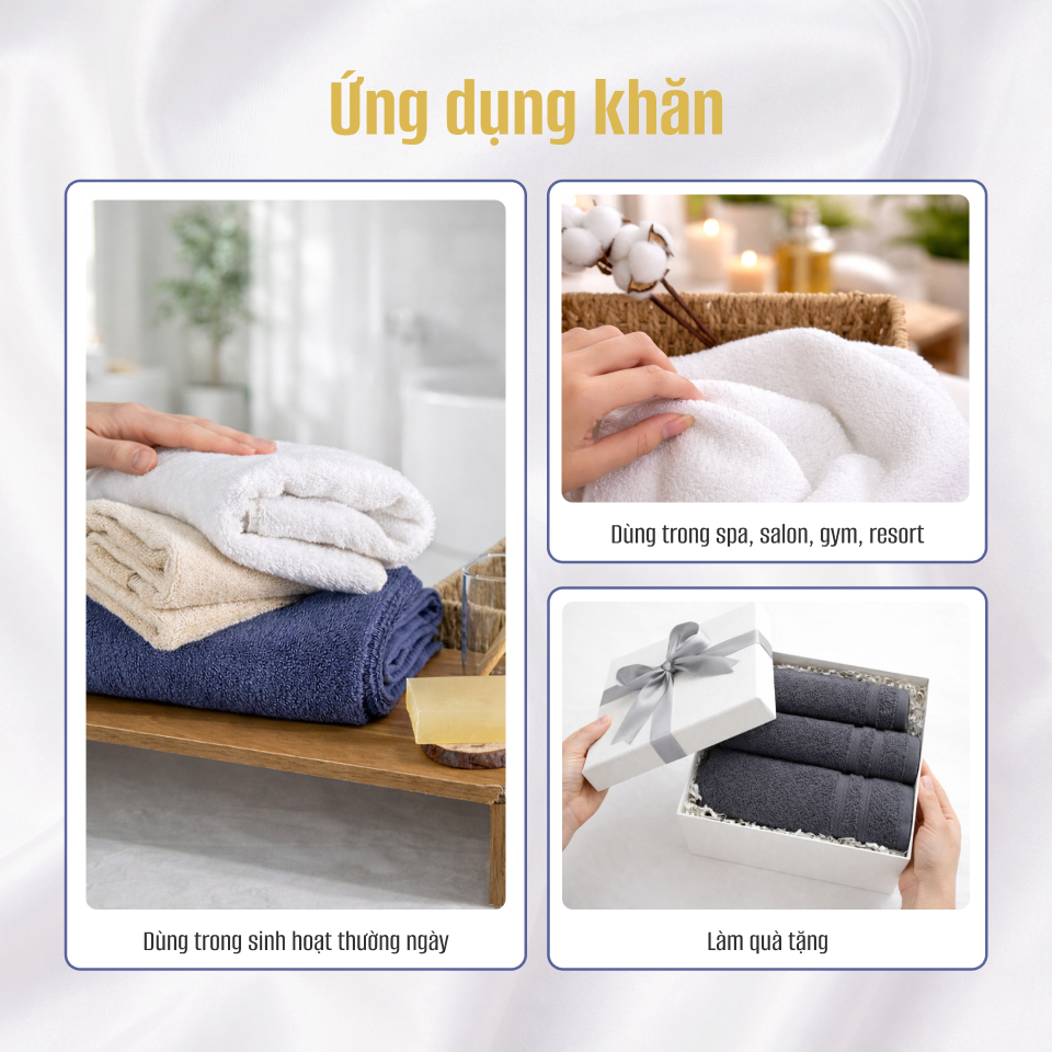 Bộ 3 Khăn Gội/mặt Mollis Intelli-cotton mềm mại xốp, thấm hút giữ form tốt