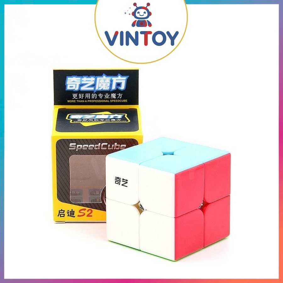 Rubik 2x2 QiYi QiDi S2 2x2 Stickerless Rubic 2 Tầng Đồ Chơi Trí Tuệ Trẻ Em Phát Triển Tư Duy 2x2x2