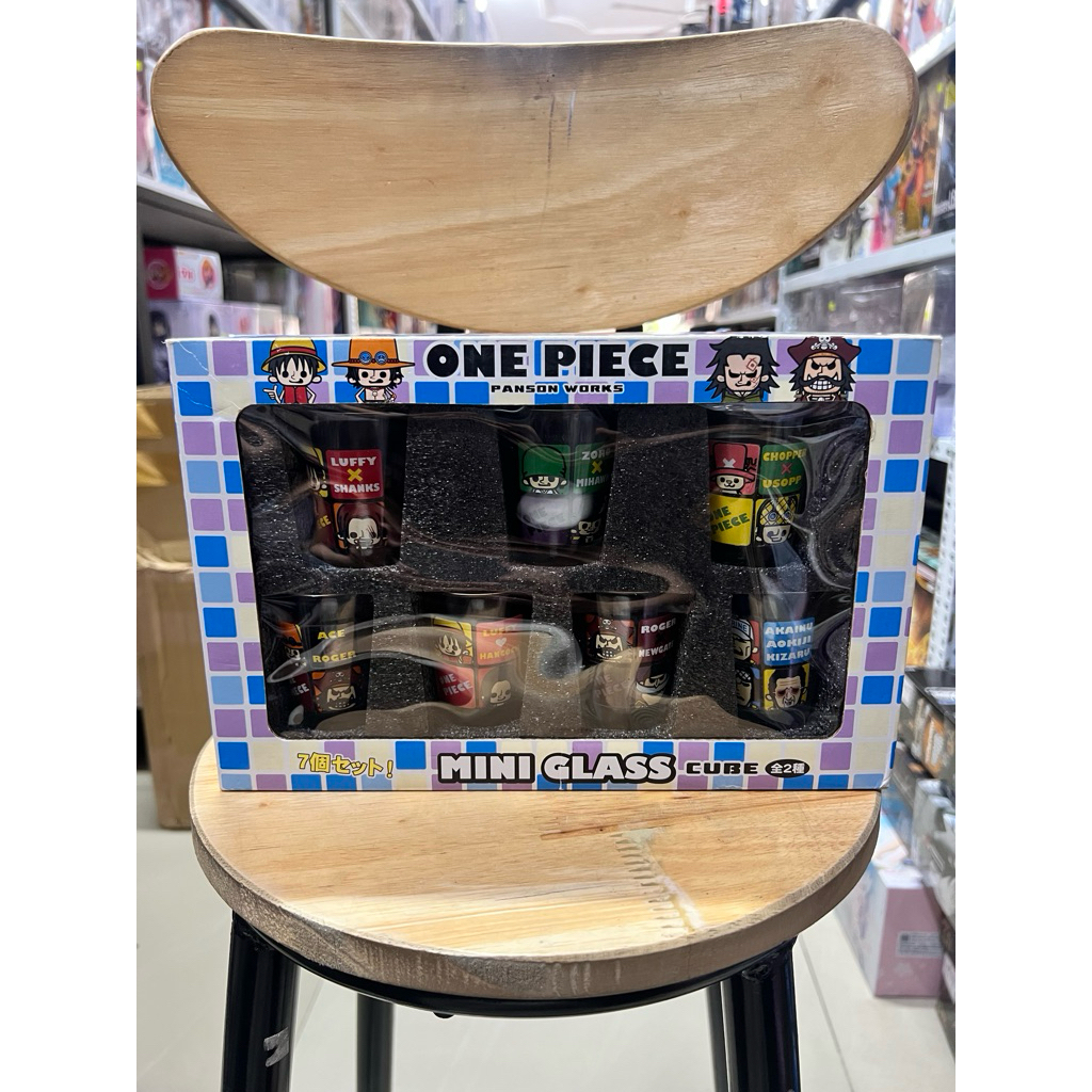 Set Ly Uống Nước One Piece - Mini Glass Cube One Piece Panson Works Chính hãng Bandai