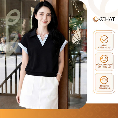 Áo Thun Nữ 𝐂𝐂𝐇𝐀𝐓 Dáng Suông Lucie Ôm Gấu Chất Liệu Chống Nhăn Cao Cấp 16TNC8066OT