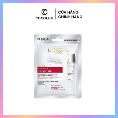 [LẺ 1 MIẾNG] Mặt Nạ Dưỡng Chất Pha Lê Trắng Sáng L'Oreal Paris 25g