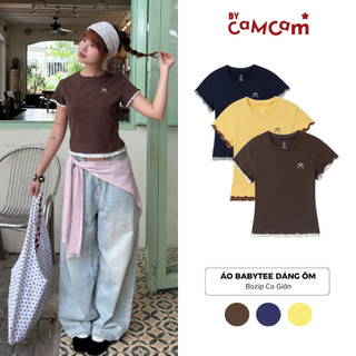 [BST STAY SUMMER] Áo Babytee Dáng Ôm 𝑩𝒚𝒄𝒂𝒎𝒄𝒂𝒎 Phối Bèo Tay Ngắn Năng Động Trendy ABN621