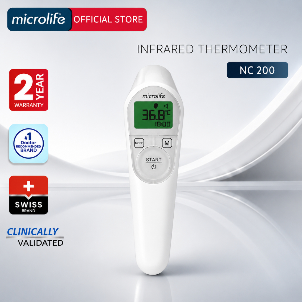 [Chính Hãng] Nhiệt kế điện tử hồng ngoại Microlife NC200 | Độ chính xác cao và An toàn