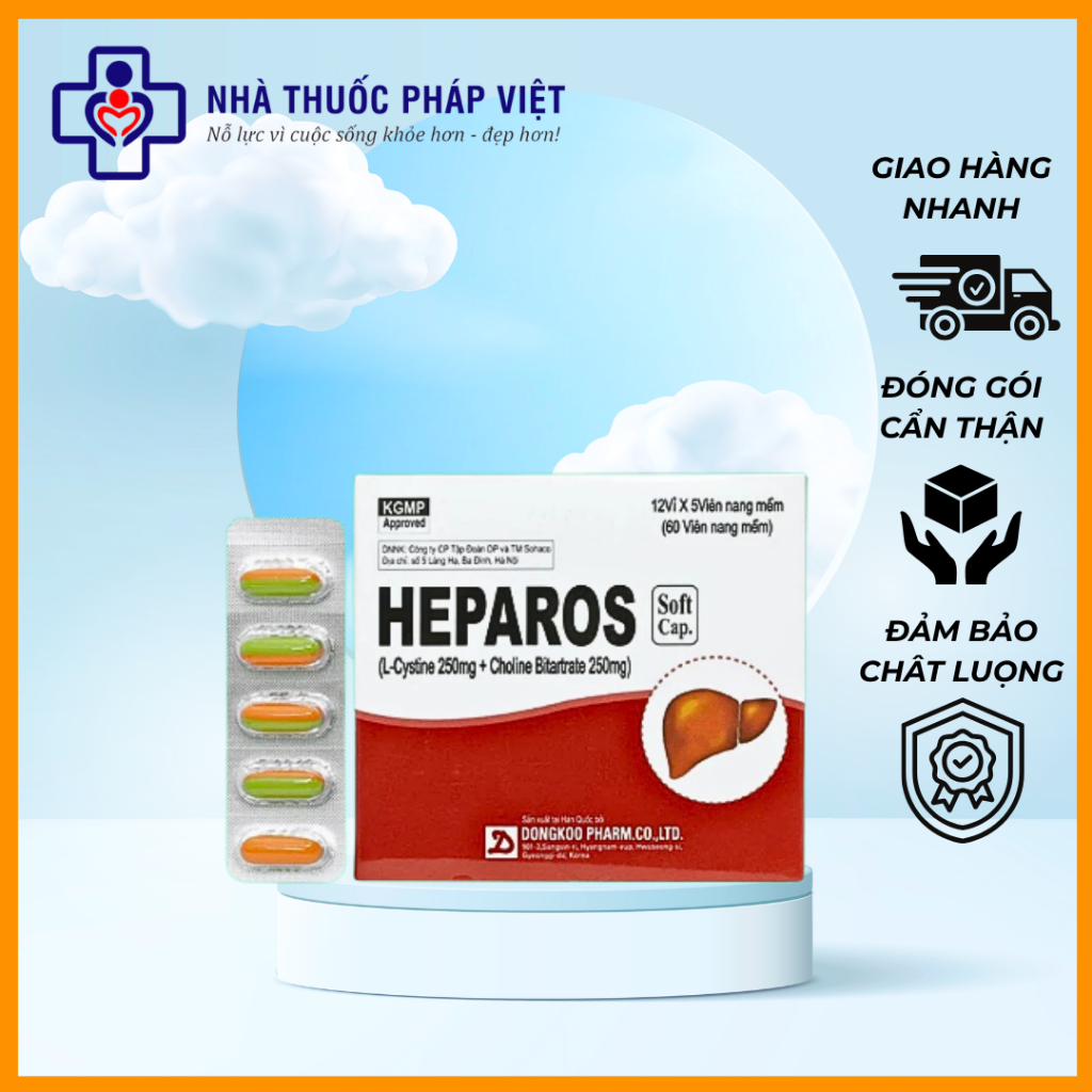 Viên uống bổ gan HEPAROS hộp 60 viên giúp tăng cường chức năng gan