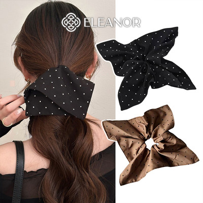 Dây buộc tóc nữ scrunchies Eleanor Accessories chấm bi phụ kiện tóc dây cột tóc bản to 12174
