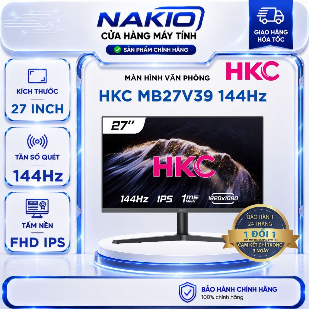 Màn hình văn phòng HKC MB27V39 (27inch/ Full HD/ 1ms/ 144Hz/ IPS) - Bảo hành chính hãng 24 tháng