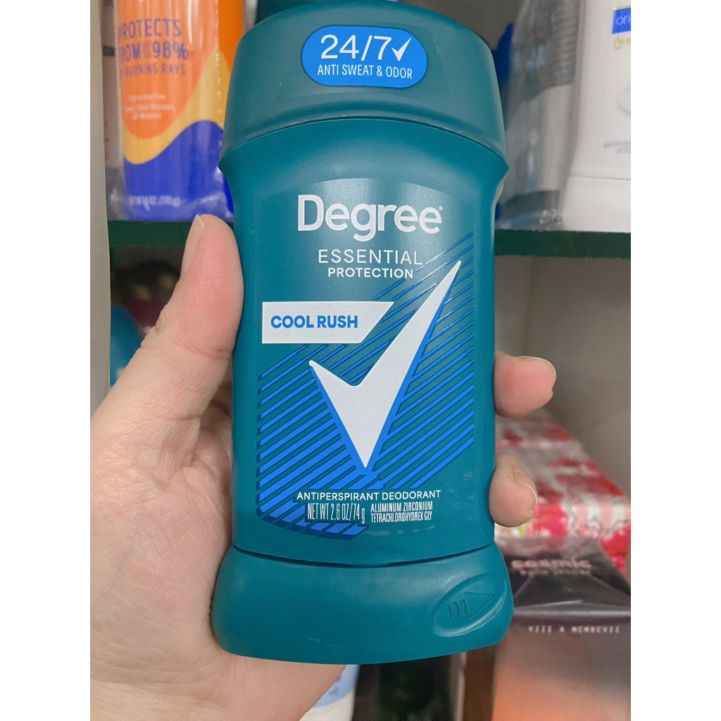 Sáp khử mùi nam Degree Essential Protection – Cool Rush (74g) - USA