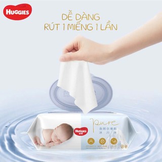 Thùng 16 gói Khăn ướt Huggies Golden Wet gói 80 tờ/gói, tinh khiết
