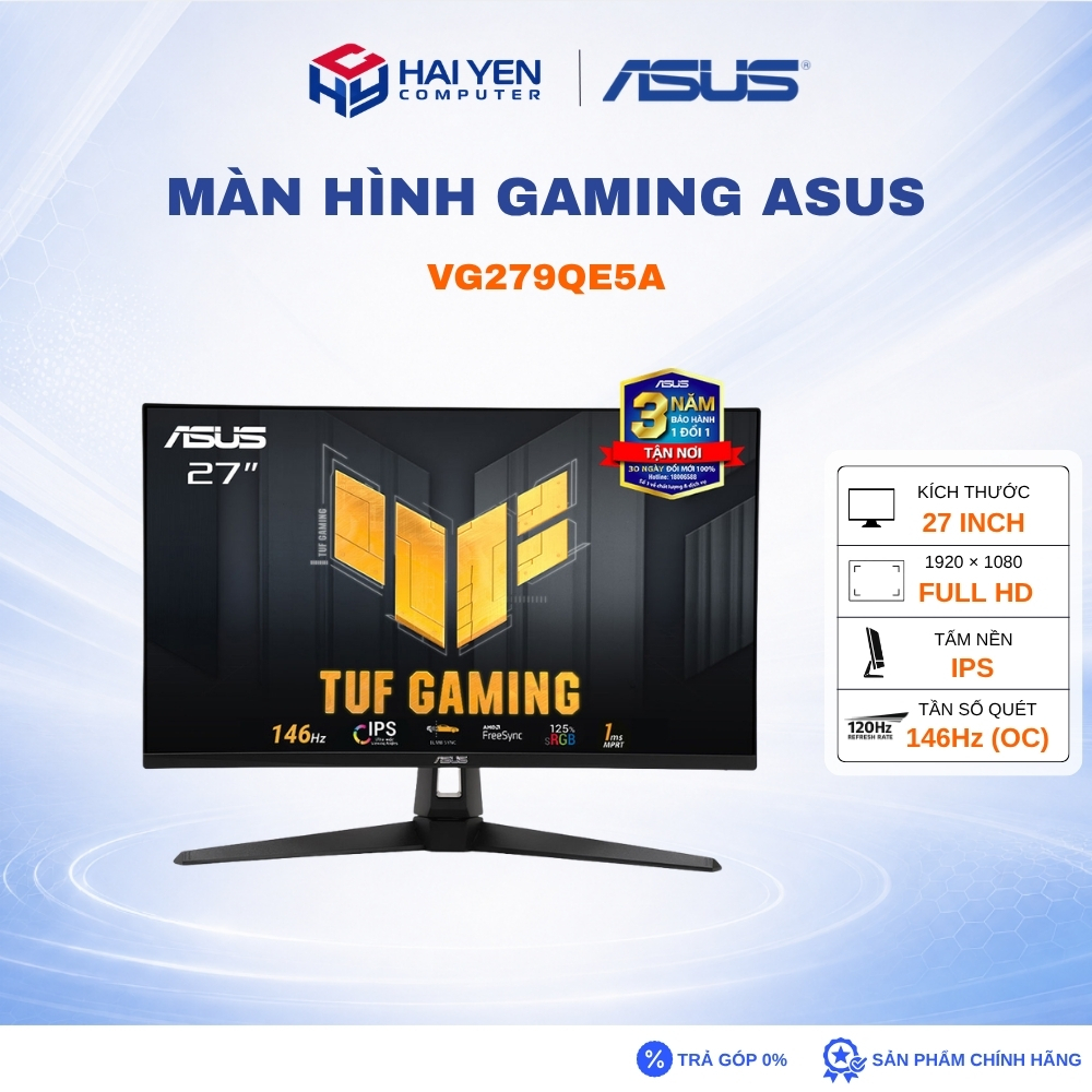 Màn Hình Gaming ASUS TUF Gaming VG279QE5A  - 27 inch - FHD - IPS - 146Hz - 1ms - Speaker