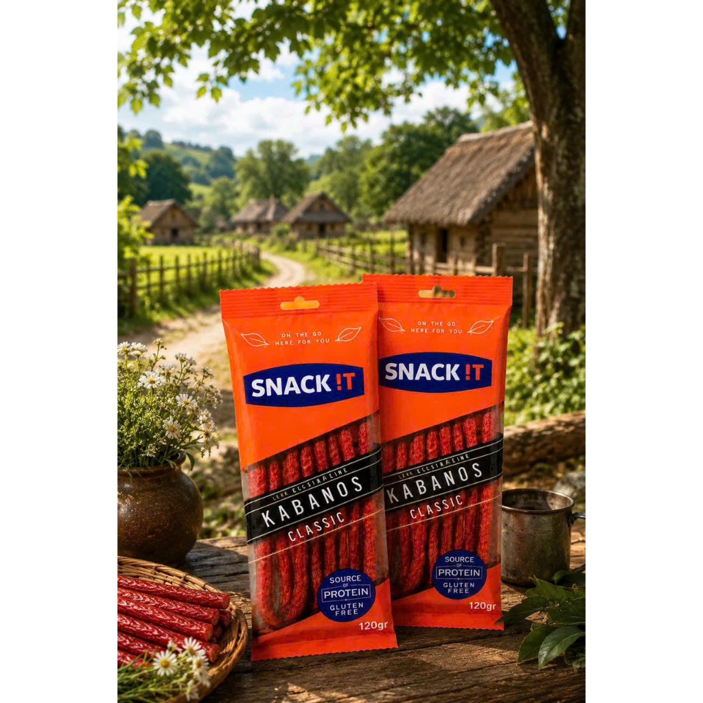 Combo 02 Gói Kabanos Classic Snack It 120g - Salami Que Hun Khói Ăn Liền Thơm Ngon Không Gluten Chín