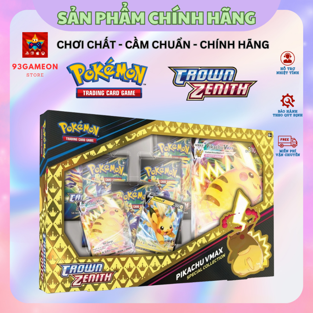 [CHÍNH HÃNG] Pokemon TCG Crown Zenith Special Collection Box Pikachu VMax