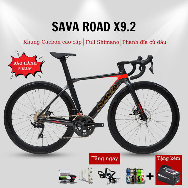 Xe Đạp Đua SAVA X9.2 Road Racing Khung Carbon Hiệu Suất Cao Chinh Phục Mọi Cung Đường