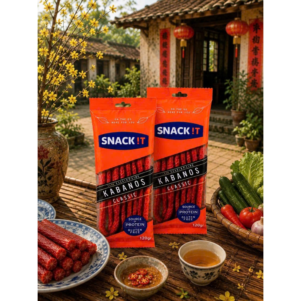 Combo 02 Gói Salami Que Kabanos Classic 120g Snack It - Xúc Xích Khô Hun Khói Chính Hãng Ba Lan