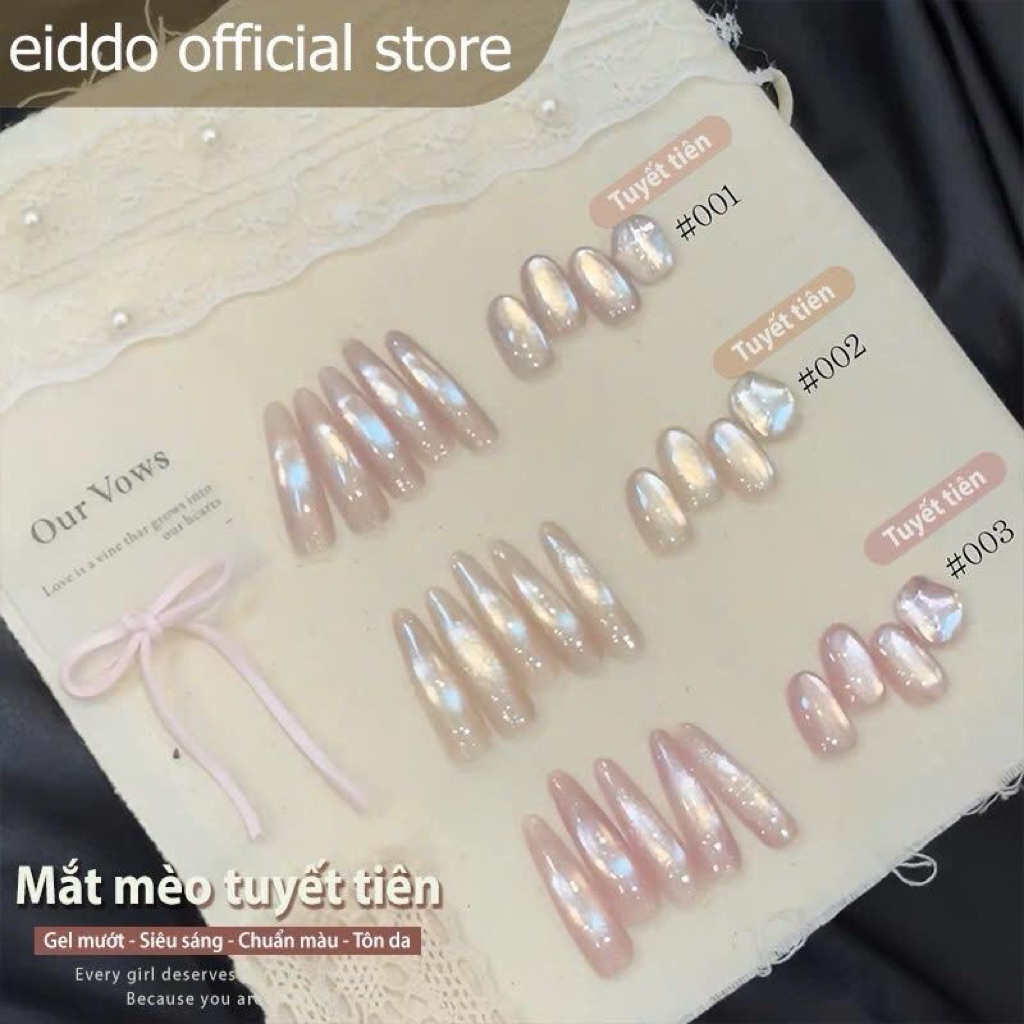 { Eiddo Nails } Gel Mắt Mèo Tuyết Tiên eiddo 12ml - Mắt mèo tone hồng pastel ngọt ngào chuẩn gu các 