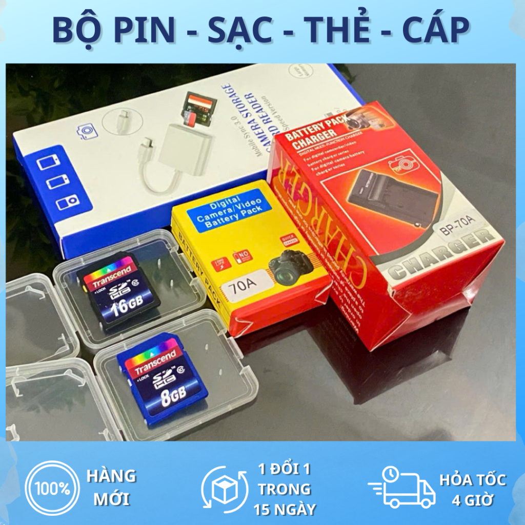 Bộ Sạc Pin, Thẻ, Cáp BP70A