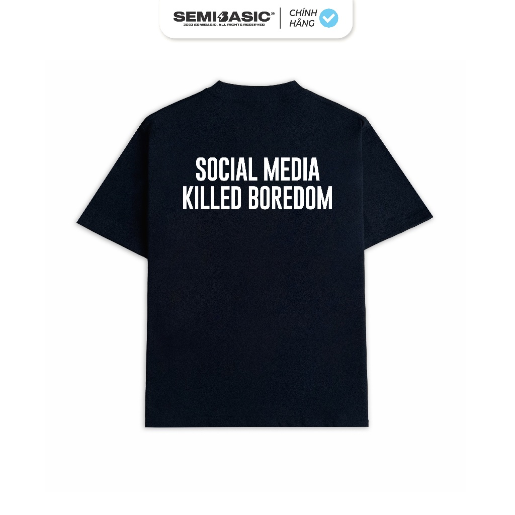 [NEW COLOR] Áo thun Oversized unisex Semibasic Social Media Killed Boredom cotton | BigBuy360 - bigbuy360.vn