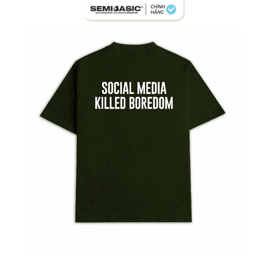 [NEW COLOR] Áo thun Oversized unisex Semibasic Social Media Killed Boredom cotton | BigBuy360 - bigbuy360.vn