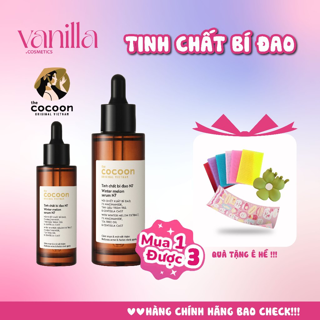 Tinh chất bí đao cocoon Winter melon N7 Serum 70ml Vanilla Cosmetics