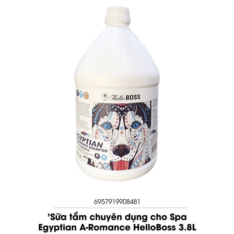 SỮA TẮM THÚ CƯNG CHUYÊN DỤNG CHO SPA EGYPTIAN A-ROMANCE HELLO BOSS 3.8L