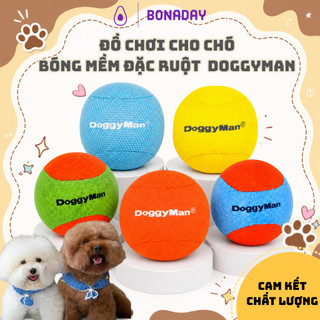 ĐỒ CHƠI CHO CHÓ, BÓNG MỀM ĐẶC RUỘT DOGGYMAN GIẢM STRESS CHO THÚ CƯNG, BONADAY PETS, đàn hồi tốt, màu ngẫu nhiên