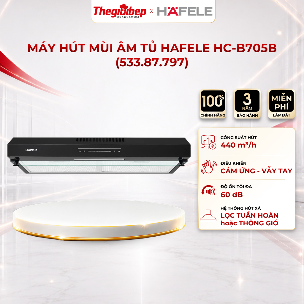 [New] Máy Hút Mùi Âm Tủ Hafele HC-B705B - 533.87.797