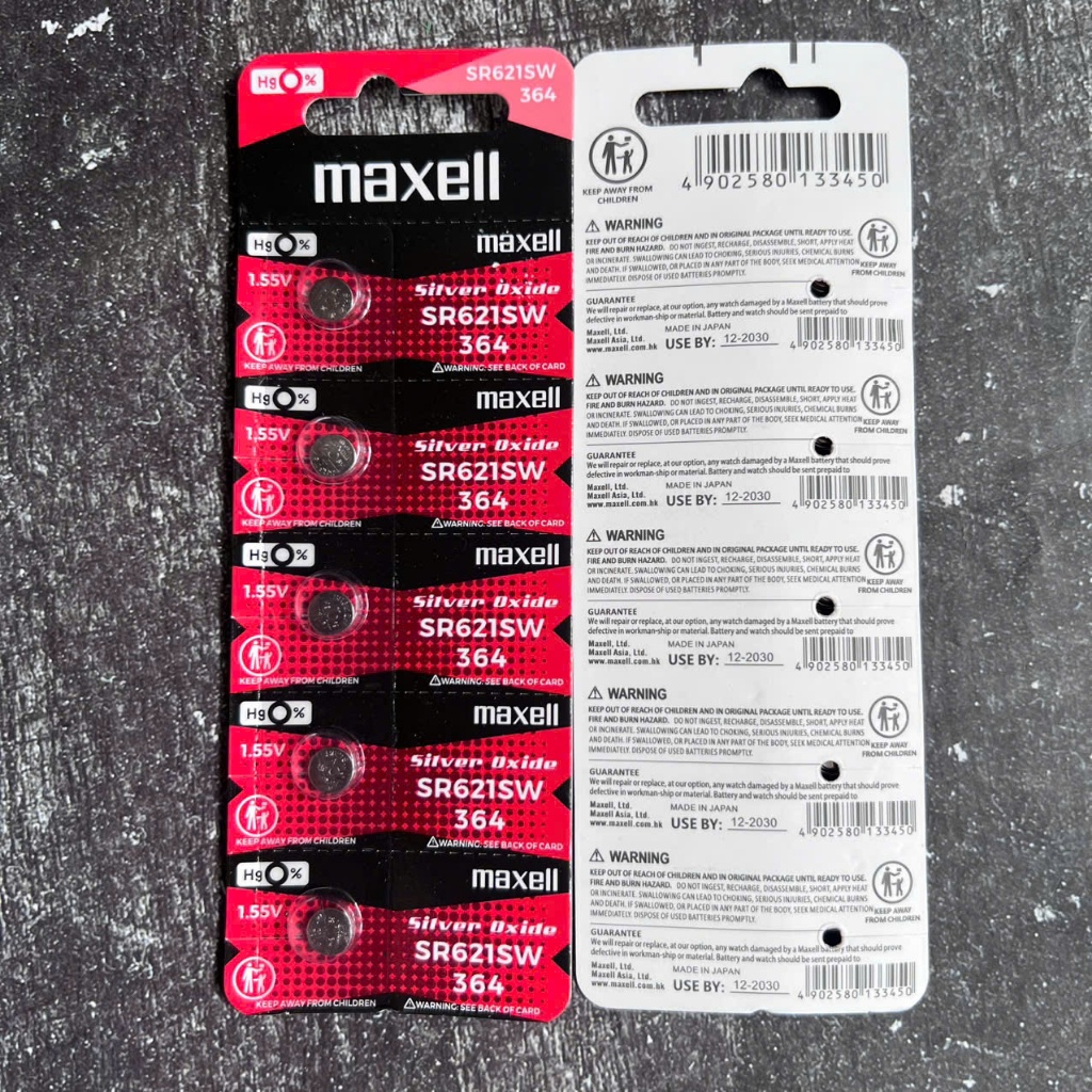 [ HỎA TỐC ] Pin Đồng Hồ SR621SW-364 Maxell 5 Viên - Pin SR621 - 364 621 Nhật Bản