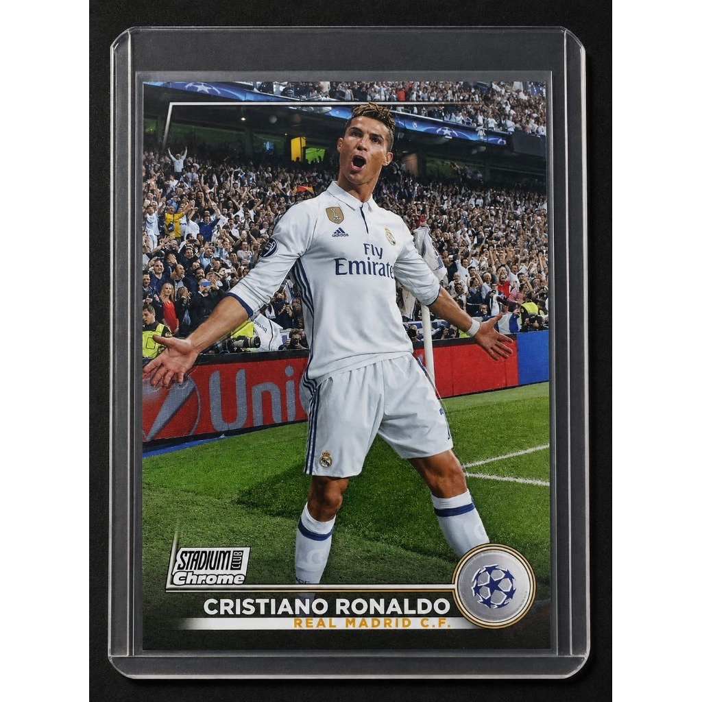 CR7 Mbappé Haaland Topps Stadium Club Chrome Card Chính Hãng Sưu Tầm Bóng Đá Cao Cấp