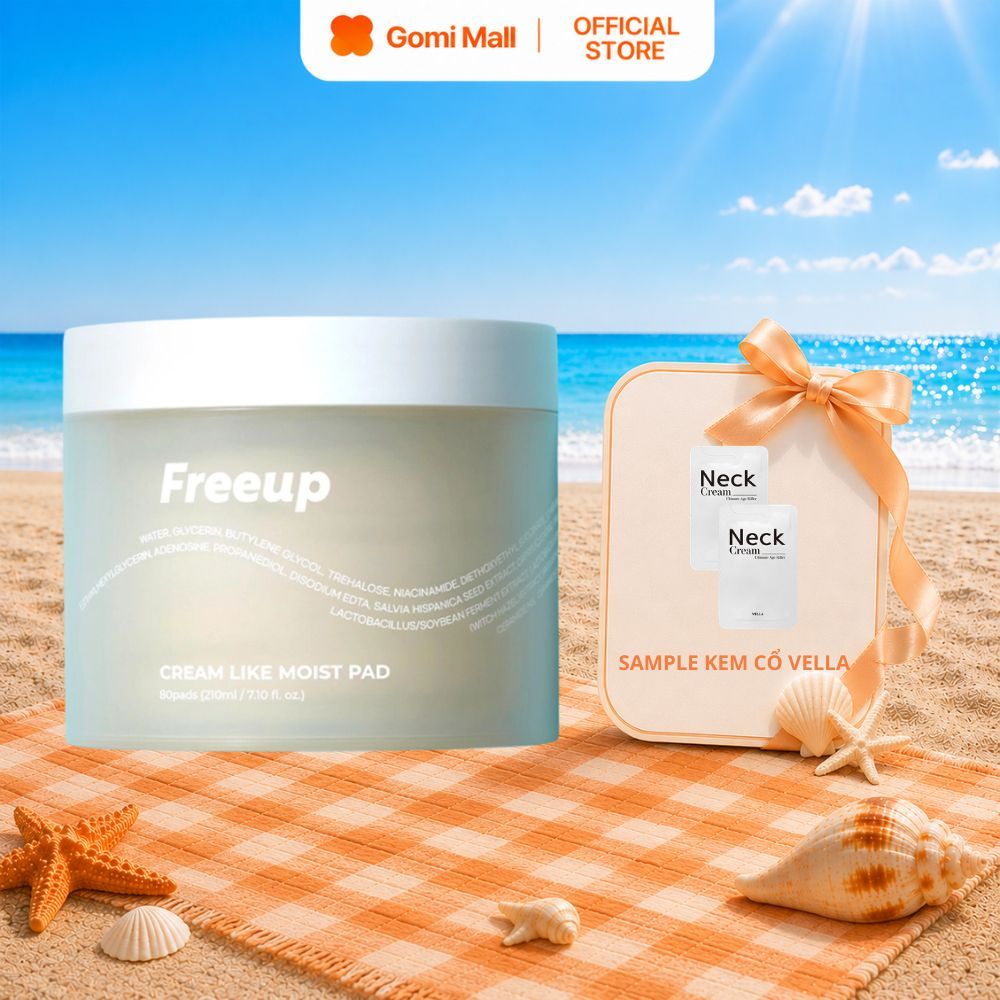 Toner Pad Dạng Sữa Kem Hỗ Trợ Cấp Ẩm Freeup Cream Like Moist Pad Hộp 80 Miếng
