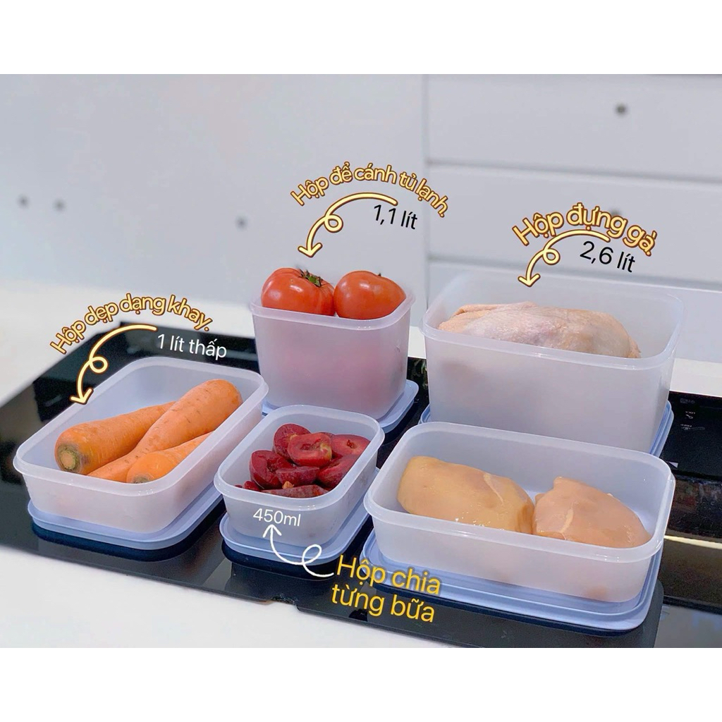 Bộ 7 Hộp Trữ Đông Dẻo Tupperware Gen II